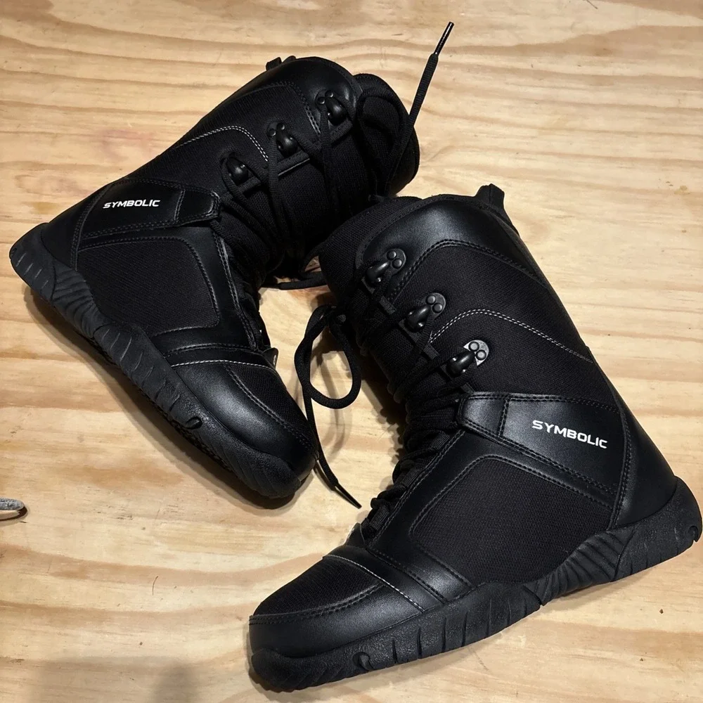 Symbolic Ultra Light Black Snowboard Boots Men's Sz 9 Very Good Cond.